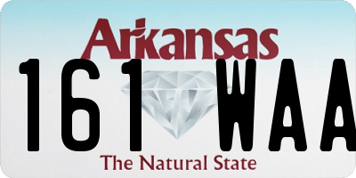 AR license plate 161WAA