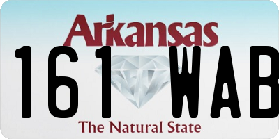 AR license plate 161WAB