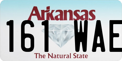 AR license plate 161WAE