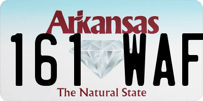 AR license plate 161WAF
