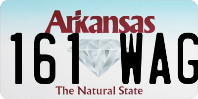 AR license plate 161WAG