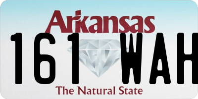 AR license plate 161WAH