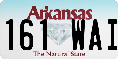 AR license plate 161WAI