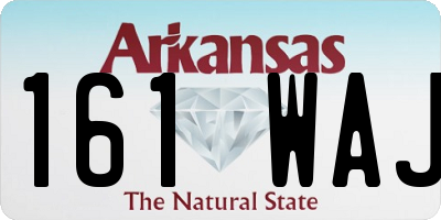 AR license plate 161WAJ