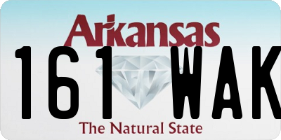 AR license plate 161WAK