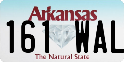 AR license plate 161WAL