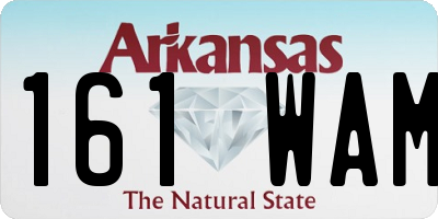 AR license plate 161WAM