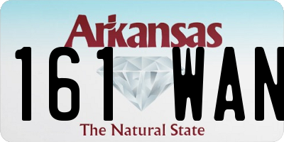 AR license plate 161WAN