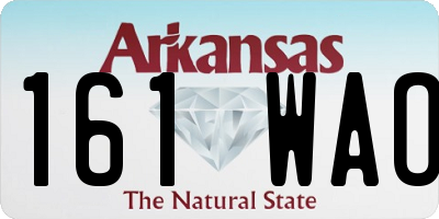 AR license plate 161WAO
