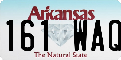 AR license plate 161WAQ