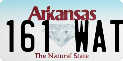 AR license plate 161WAT