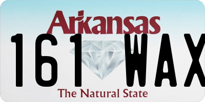 AR license plate 161WAX