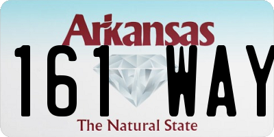 AR license plate 161WAY