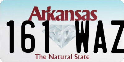 AR license plate 161WAZ