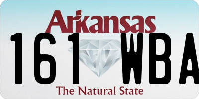 AR license plate 161WBA