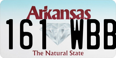 AR license plate 161WBB