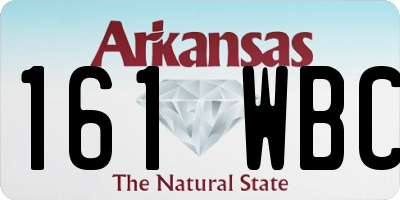 AR license plate 161WBC
