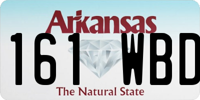 AR license plate 161WBD