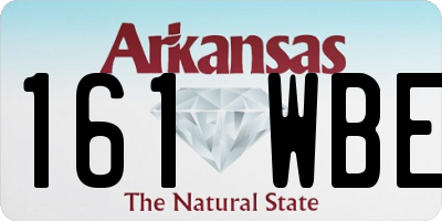 AR license plate 161WBE