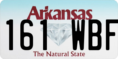 AR license plate 161WBF