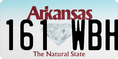 AR license plate 161WBH