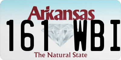 AR license plate 161WBI