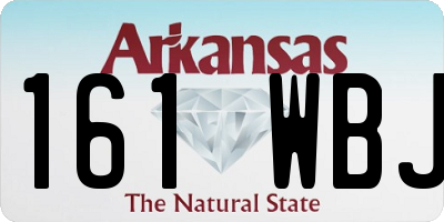 AR license plate 161WBJ