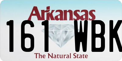 AR license plate 161WBK