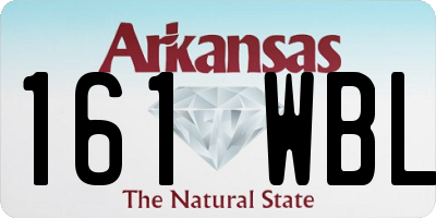 AR license plate 161WBL