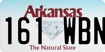 AR license plate 161WBN