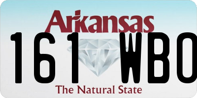 AR license plate 161WBO