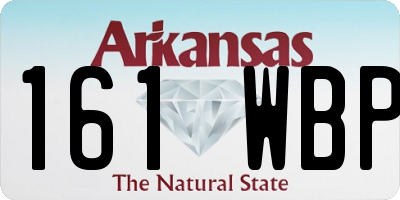 AR license plate 161WBP