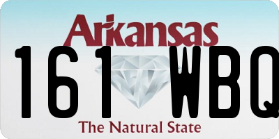 AR license plate 161WBQ