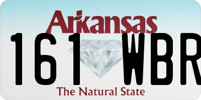 AR license plate 161WBR