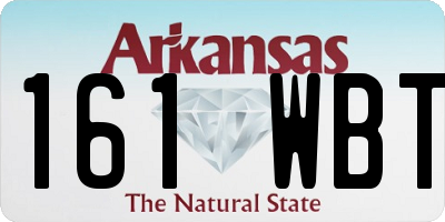 AR license plate 161WBT