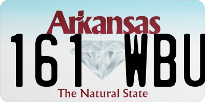 AR license plate 161WBU