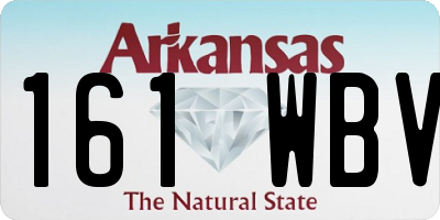 AR license plate 161WBV