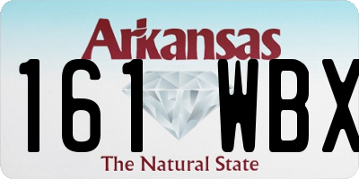 AR license plate 161WBX