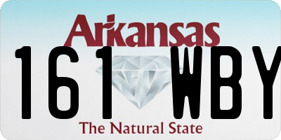 AR license plate 161WBY