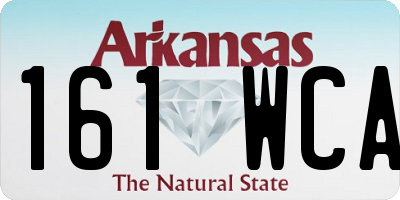 AR license plate 161WCA