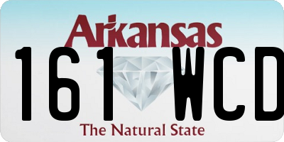 AR license plate 161WCD