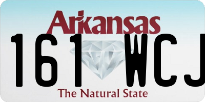 AR license plate 161WCJ