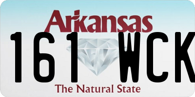 AR license plate 161WCK
