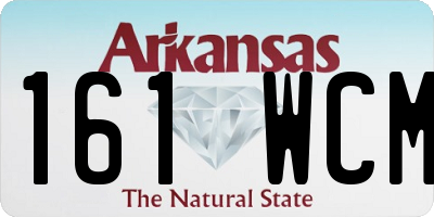 AR license plate 161WCM