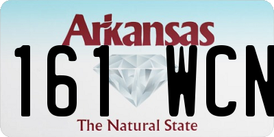 AR license plate 161WCN