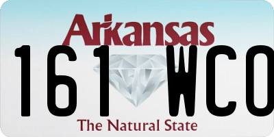AR license plate 161WCO