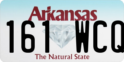 AR license plate 161WCQ