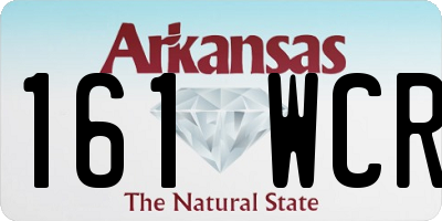 AR license plate 161WCR