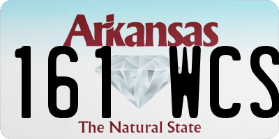 AR license plate 161WCS