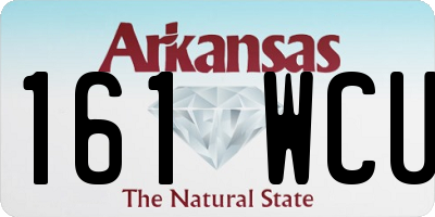 AR license plate 161WCU
